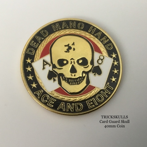 Card Guard Skeleton Skull Enamel Coin Stainless Locket 45-60cm Wheat Link Chain - Picture 6 of 8